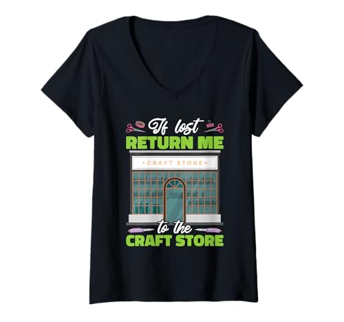 Damen Scrapbook Store Fotoalbum Kreatives Basteln Scrapbooking T-Shirt mit V-Ausschnitt von Foto Album Journal Scrapbooking