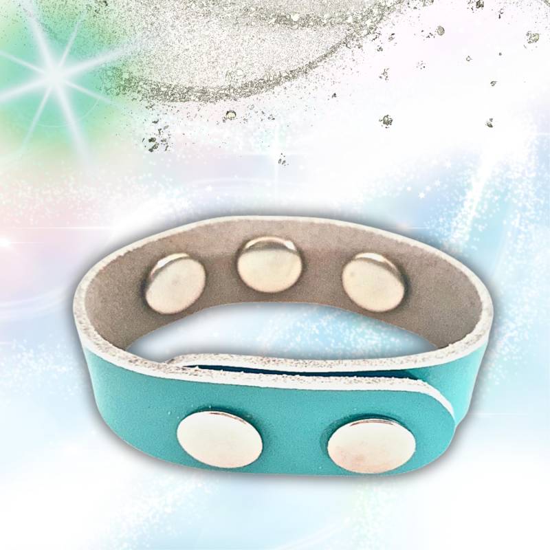 1 Lederarmband - Chunks Clicksystem, Türkis Neuware von FotoBuchSHOP