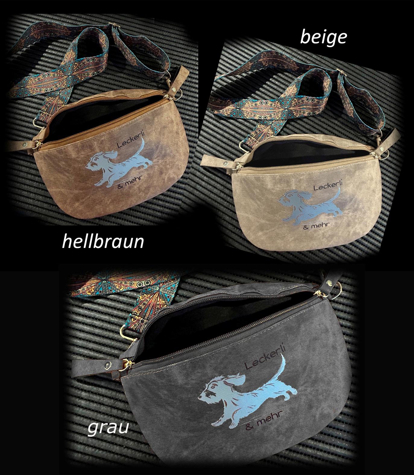 Dackel Tasche Crossbody , , Leckerli & Mehr, , Hellbraun + Beige Grau Pu Leder Training Teckel Dachshund Dackel Tasche Crossbody , , Leckerli & Mehr, , Hellbraun + Beige Grau Pu Leder Training Teckel Dachshund von FotoServietten