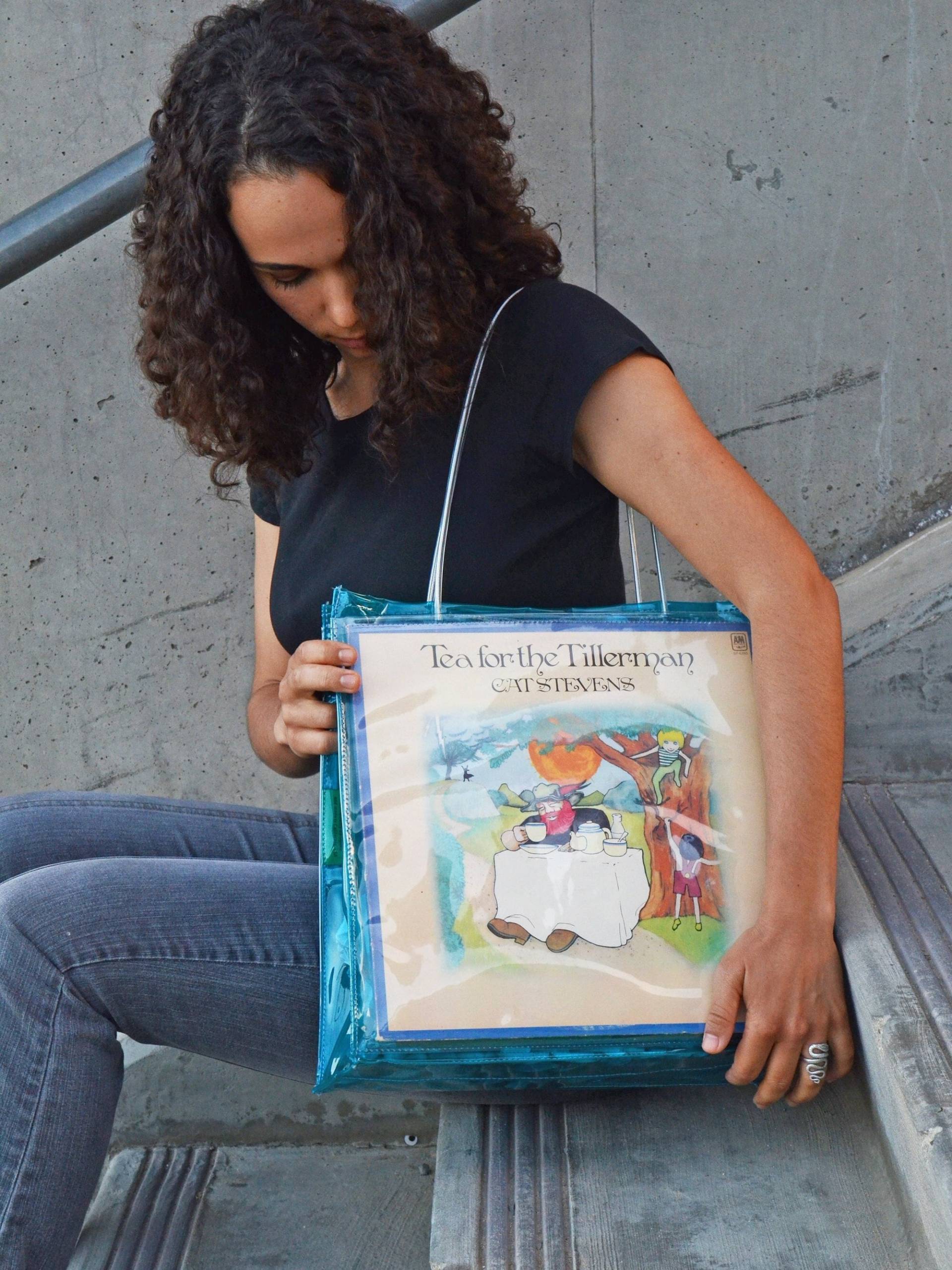 Vinyl Lp Record Tote - Translucent Blue, Orange, Or Purple Handled Bag-Vintage Music Display Musikliebhaber's Vinyl Lp Record Tote - Translucent Blue, Orange, Or Purple Handled Bag-Vintage Music Display Musikliebhaber's von FotoTote