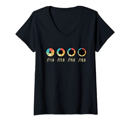 Damen Fotograf Fotografie Fotografen T-Shirt mit V-Ausschnitt Damen Fotograf Fotografie Fotografen T-Shirt mit V-Ausschnitt von Fotografen Spruch Fotografie Foto Kamera