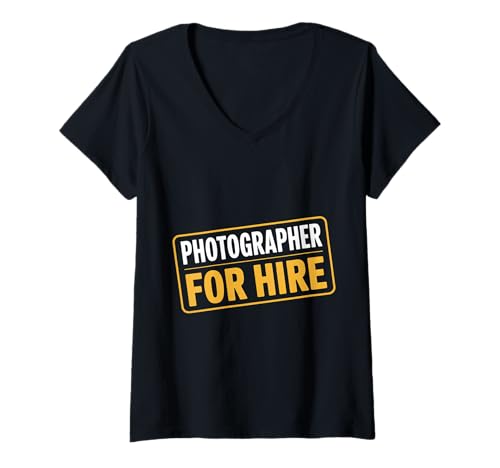 Damen Photographer for Hire Event Gig Memories - T-Shirt mit V-Ausschnitt Damen Photographer for Hire Event Gig Memories - T-Shirt mit V-Ausschnitt von Fotografereignis Gigs