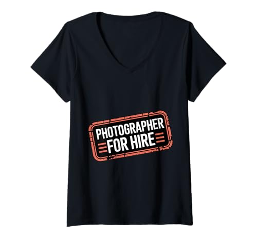 Damen Photographer for Hire Event Gig Memories |- T-Shirt mit V-Ausschnitt Damen Photographer for Hire Event Gig Memories |- T-Shirt mit V-Ausschnitt von Fotografereignis Gigs