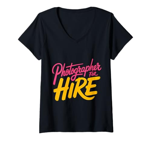 Damen Photographer for Hire Event Gig Memories |- T-Shirt mit V-Ausschnitt Damen Photographer for Hire Event Gig Memories |- T-Shirt mit V-Ausschnitt von Fotografereignis Gigs