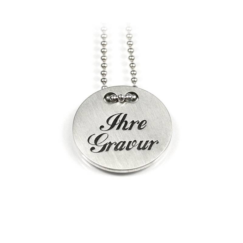 Anhänger Gravur Gravurplatte Mit Individueller 45 cm Lange Kette 925 Silber Namenskette Initiale Datum Gps Geo Koordinaten | Sr Kk1 von Fotoschmuck24