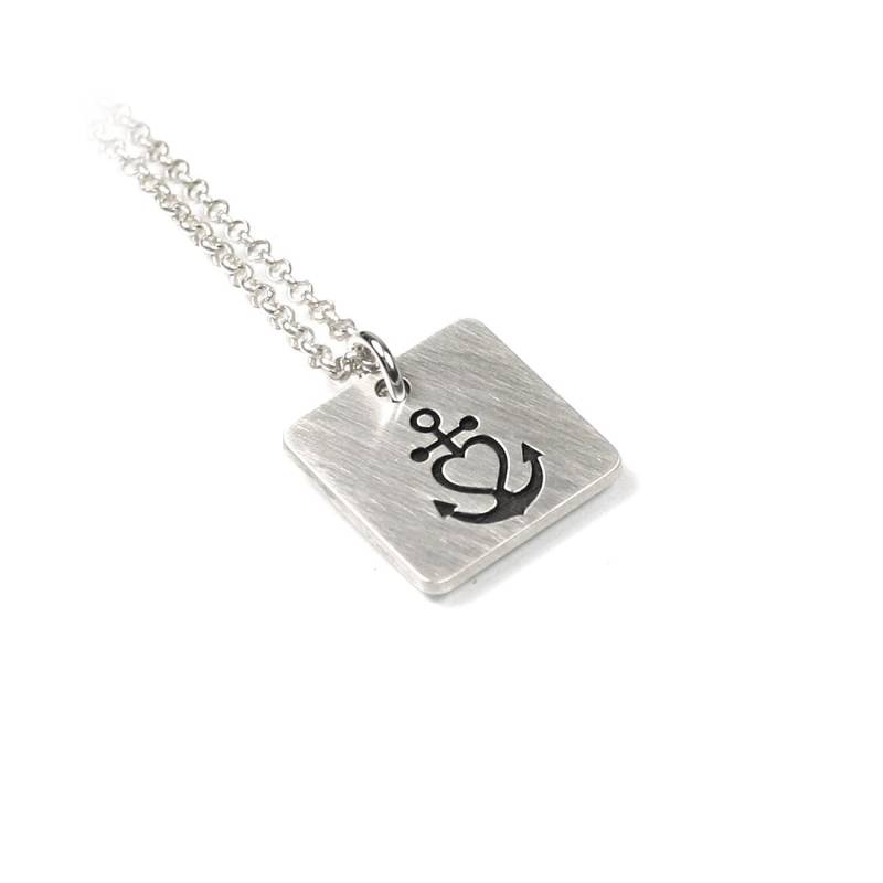 Anhänger Herzanker Herz Kreuz Anker Mit Ihrer Gravur Kette 925 Silber Glaube Liebe Hoffnung Namenskette Gps Geo Koordinaten | Ps11 V Ke2 von Fotoschmuck24