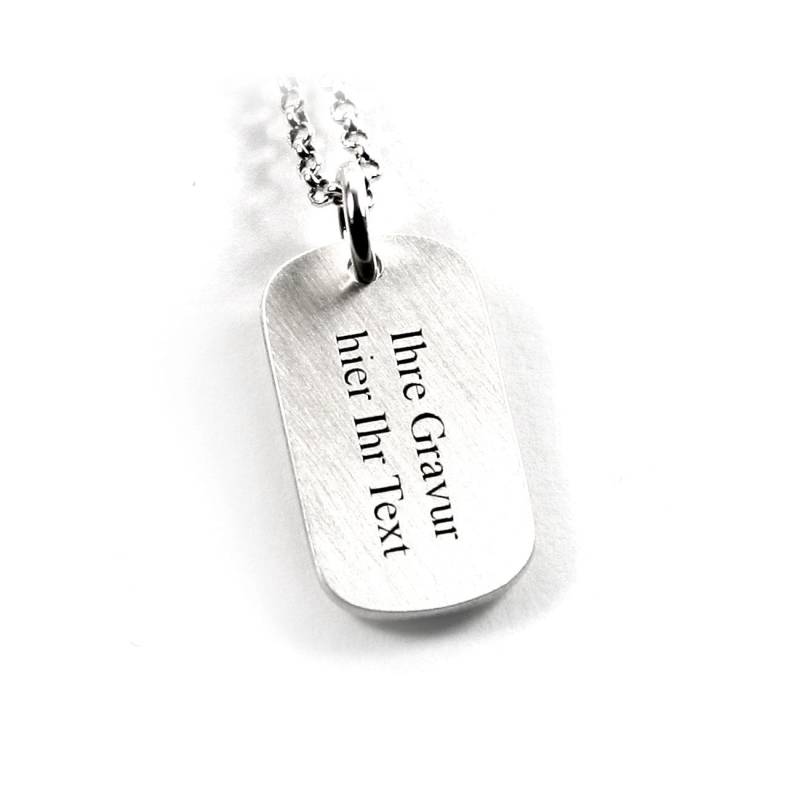 Anhänger Mit Gravur 925 Silber Dogtag Id Marke Kette Erkennungsmarke Sos Notfall Blutgruppe Namenskette Datum Initiale Adresse Neu |Ps175Ke2 von Fotoschmuck24