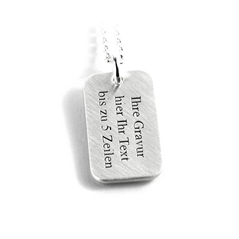 Anhänger Mit Gravur 925 Silber Dogtag Id Marke Kette Erkennungsmarke Sos Notfall Blutgruppe Namenskette Datum Initiale Adresse Neu |Ps247Ke2 von Fotoschmuck24