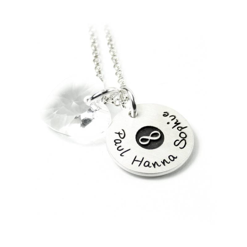 Anhänger Mit Gravur 925 Silber Herz | Herzanhänger Aus Swarovski Kristallen Koordinaten Anker Stern Herzanker Unendlich Zeichen Ps3Swa3Ke2 von Fotoschmuck24