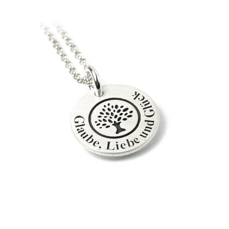 Anhänger Mit Gravur Baum Des Lebens Kette 925 Silber Symbol | Damen Herren Unisex Glaube Religion Form Rund Namenskette Datum Name Ps83Ke2 von Fotoschmuck24
