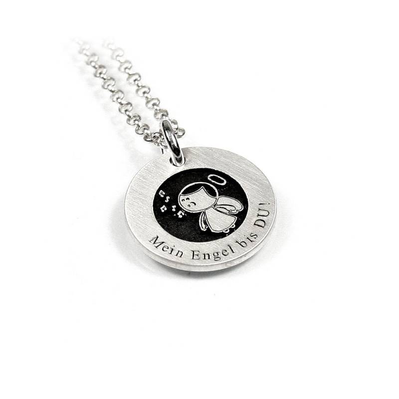 Anhänger Mit Gravur Engel Schutzengel 45 cm Kette 925 Silber Form Rund Namenskette Initiale Datum Glaube Hoffnung Symbol | Ps70 Ke2 Anhänger Mit Gravur Engel Schutzengel 45 cm Kette 925 Silber Form Rund Namenskette Initiale Datum Glaube Hoffnung Symbol | Ps70 Ke2 von Fotoschmuck24