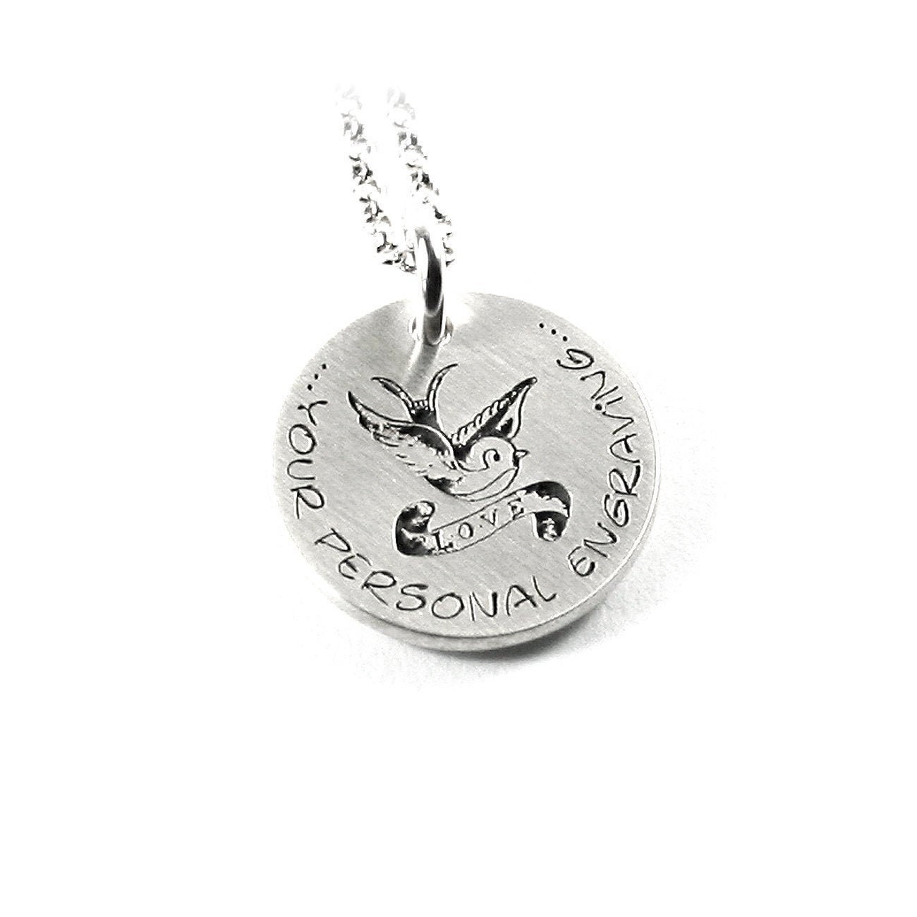Anhänger Mit Gravur Kette 925 Silber Schwalbe Schwalben Tattoo Hoffnung Liebe Freiheit Sehnsucht Geschenk Andenken Name Datum Neu | Ps271Ke2 von Fotoschmuck24