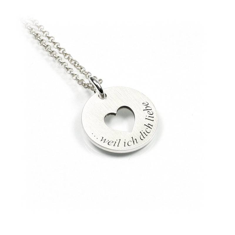 Anhänger Mit Individueller Gravur Herz Herzchen Kette 925 Silber | Symbol Herzen Form Rund Gps Geo Namenskette Datum Initiale Ps27Ke2 von Fotoschmuck24