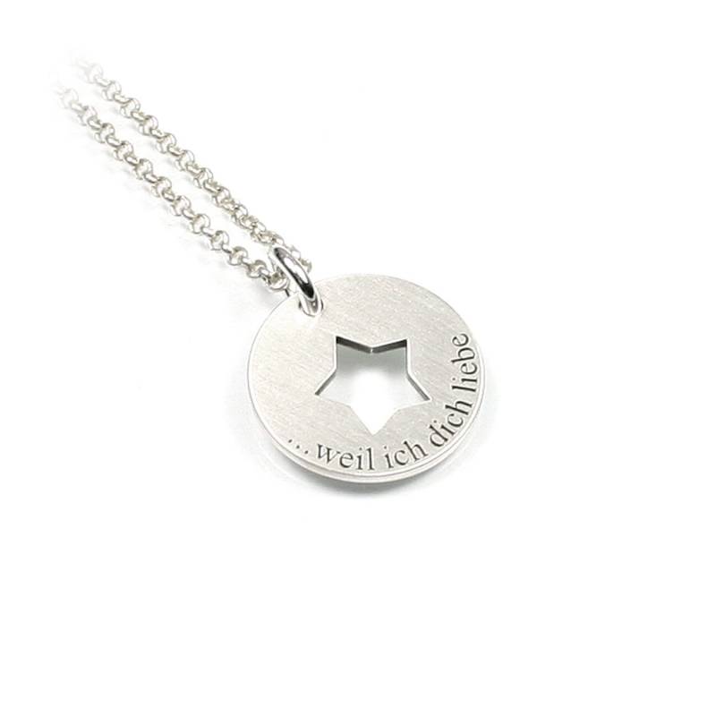 Anhänger Mittig Mit Stern Sternchen Kette 925 Silber Individueller Gravur Symbol Sterne Rund Namenskette Datum | Ps28Ke2 Anhänger Mittig Mit Stern Sternchen Kette 925 Silber Individueller Gravur Symbol Sterne Rund Namenskette Datum | Ps28Ke2 von Fotoschmuck24