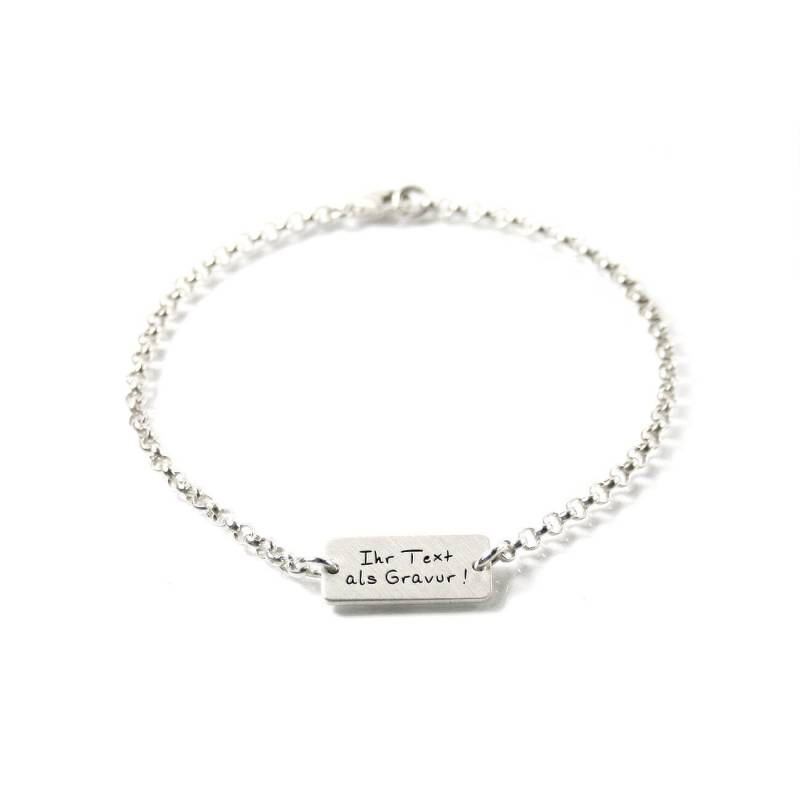 Armband Mit Individueller Gravur 925 Silber Rechteck Name Datum Taufe Damen Stern Herz Kreuz Damenarmband Namensarmband Taufschmuck |Psa6Ke5 von Fotoschmuck24