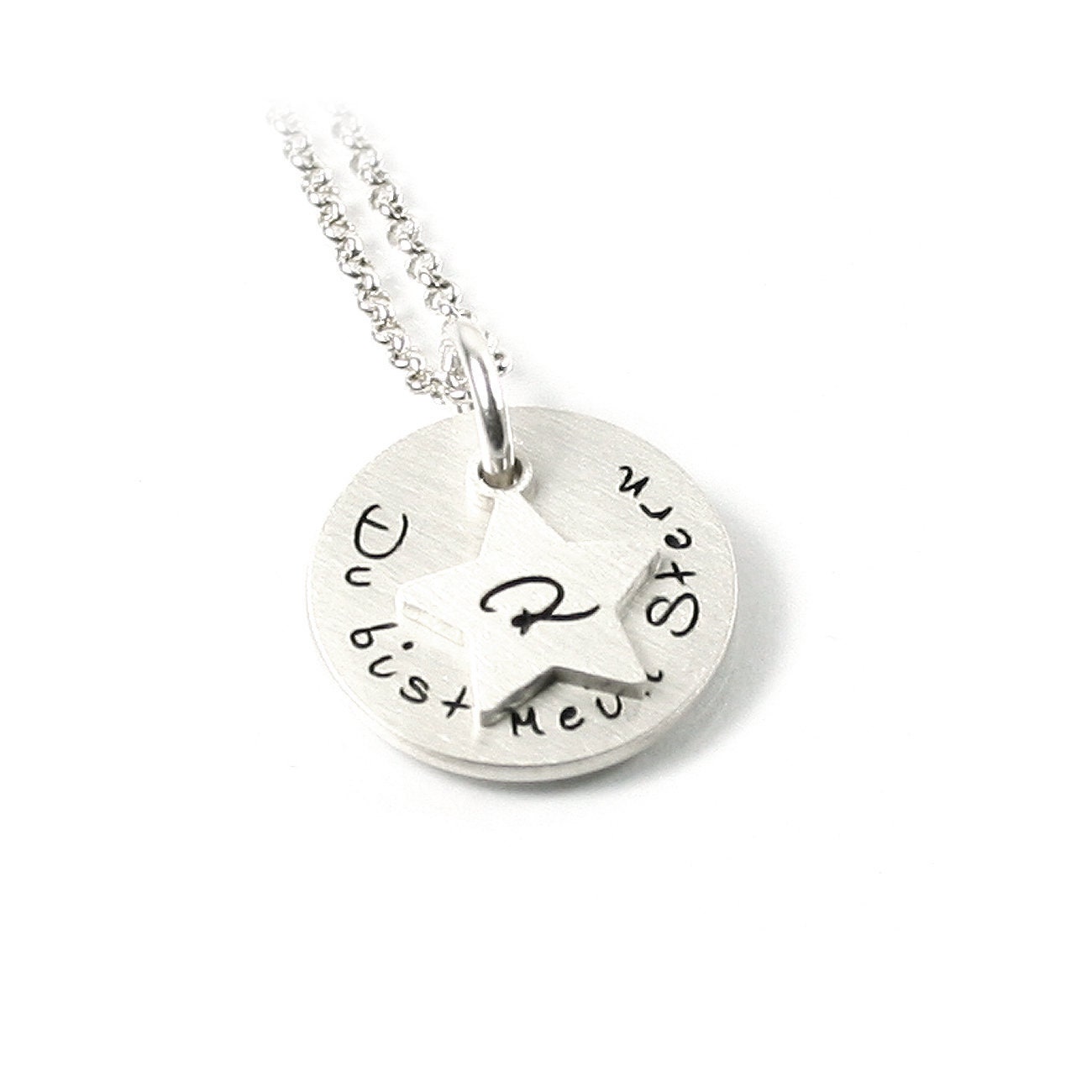Sternanhänger Mit Gravur 925 Silber Baby Geschenk Geburt Taufe Taufschmuck Taufkette Stern Sternchen Sterne Namenskette| Ps106Ke2 Eine Öse von Fotoschmuck24