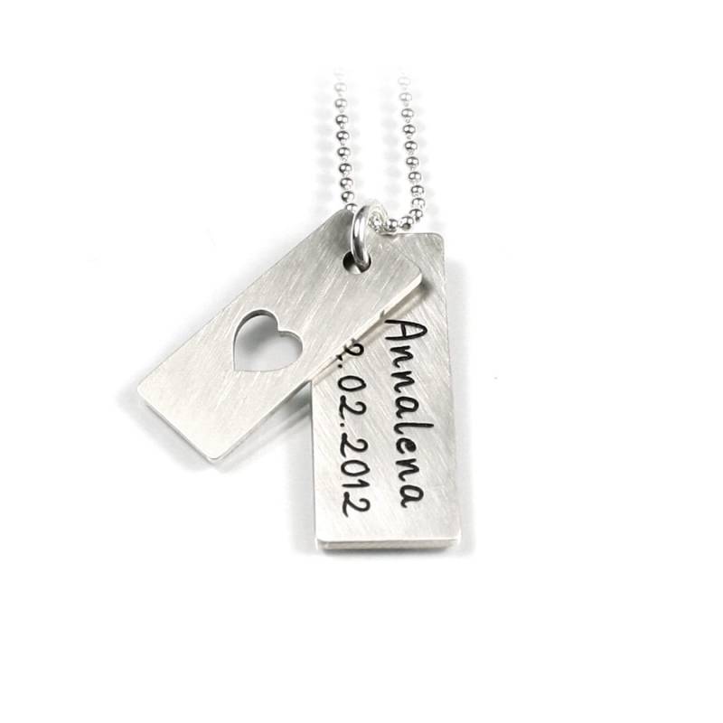 Zweifacher Anhänger Mit Individueller Gravur Kreuz Herz Stern Kette 925 Silber Doppelanhänger Namenskette Datum Initiale Glück| Pg14Kk1 von Fotoschmuck24