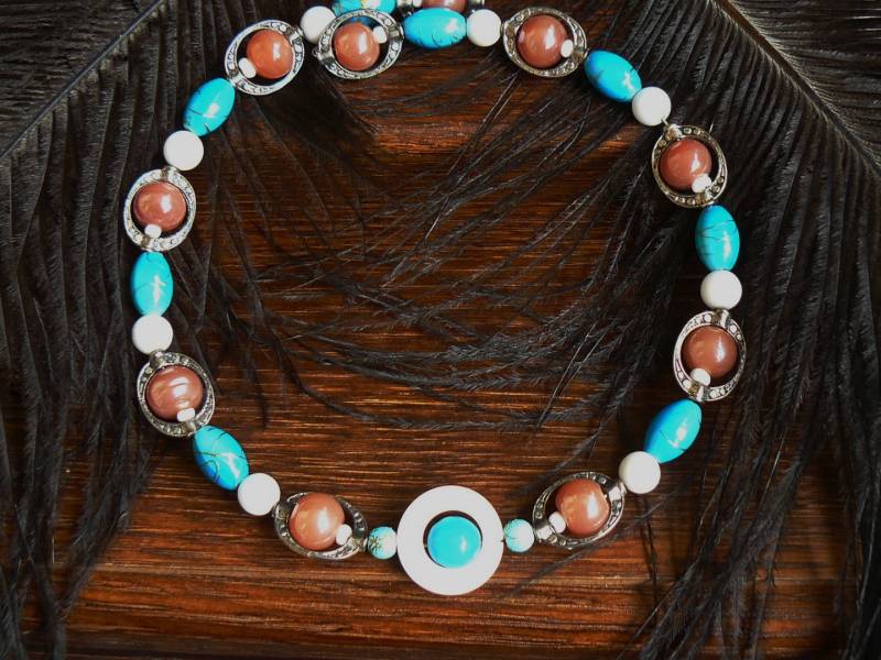 Lustige One-Stand Halskette, Mehrfarbige Murano, Steinperlen. Mpther Perlen, Rot Und Blau, Geschenk Für Sie, Modernen Stil Schmuck, Ooak von FottiniyaBeads