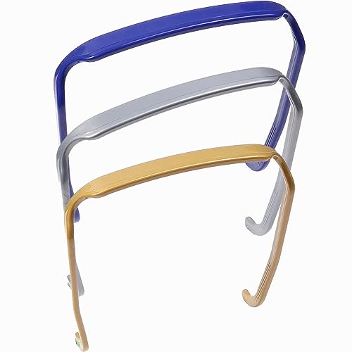 3 Stück Unsichtbares Stirnband,Anti-Rutsch Kunststoff Quadratisch Haarband Für Outdoor,Alltag Werkzeug Zur Frisurfixierung (Color : Blue+Gold+Gray) von FouncY