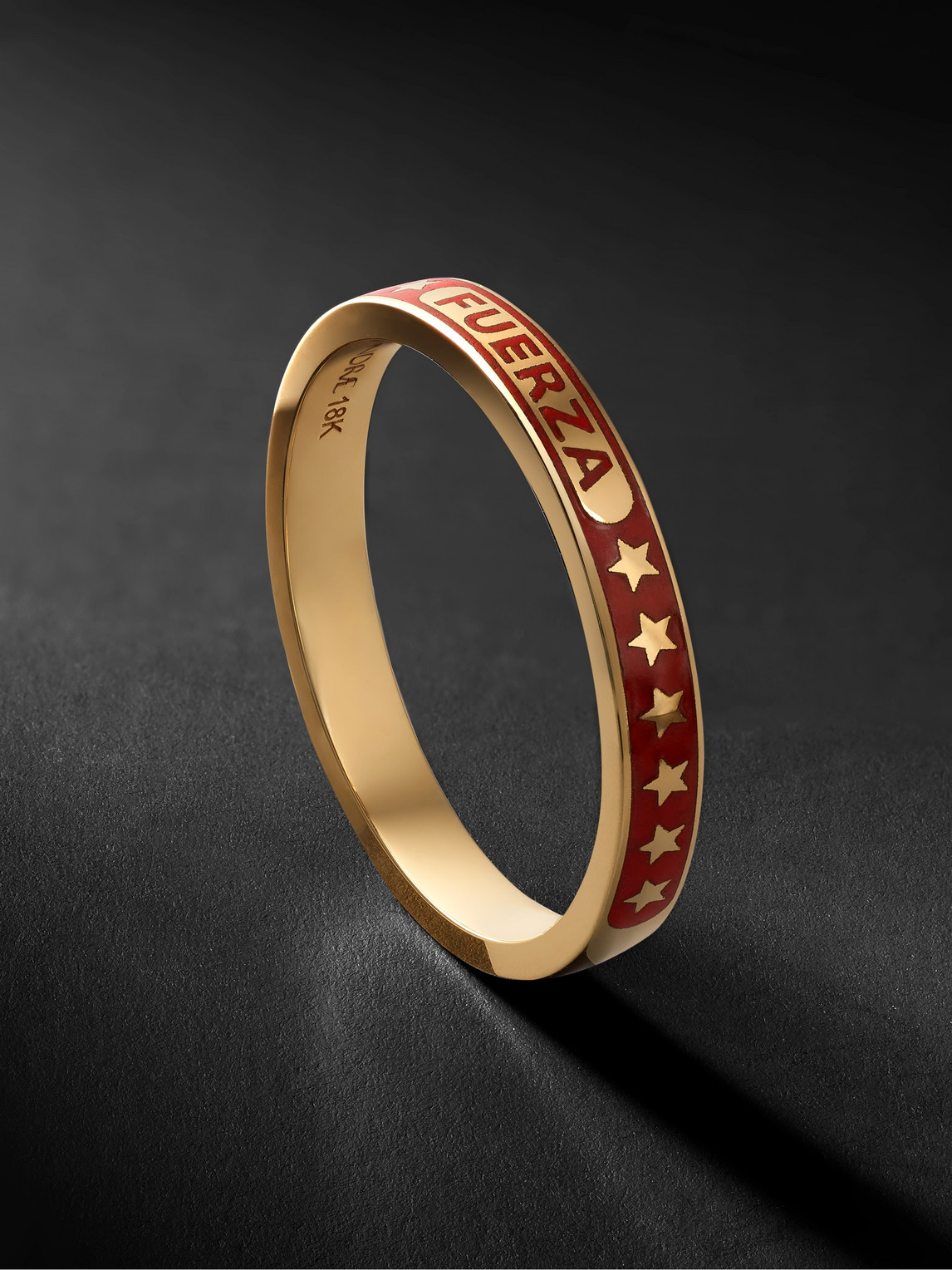 Foundrae - Fuerza 18-Karat Gold and Enamel Ring - Men - Red - M von Foundrae