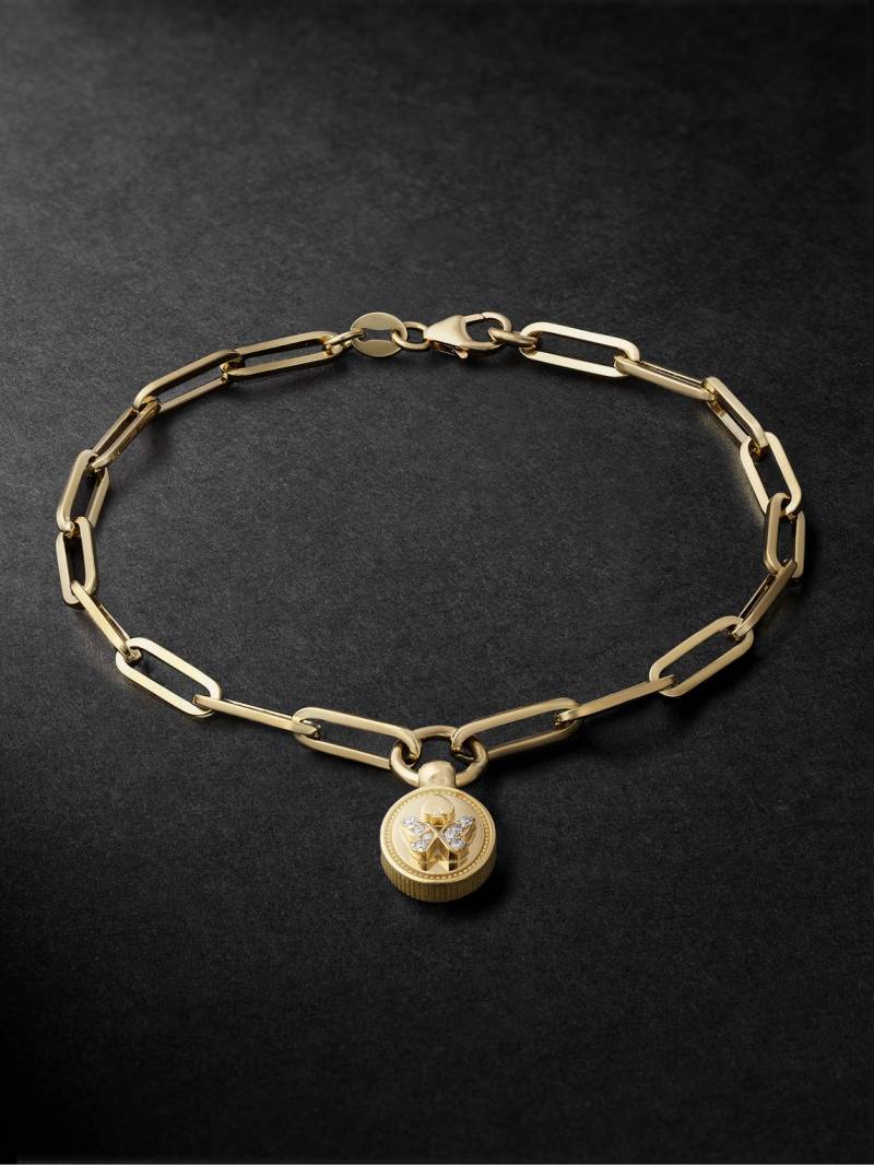 Foundrae - Mini Reverie Crest 18-Karat Gold Diamond Bracelet - Men - Gold von Foundrae