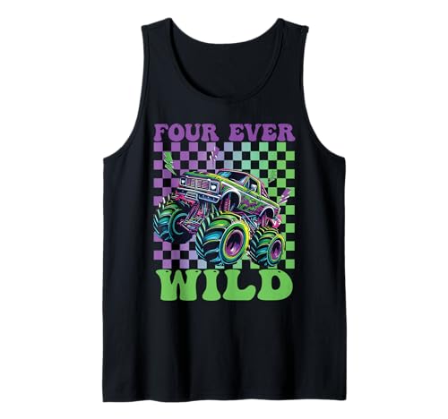 Lustiger Four Ever Wild Monstertruck für Kinder zum 4. Geburtstag Tank Top Lustiger Four Ever Wild Monstertruck für Kinder zum 4. Geburtstag Tank Top von Four Ever Wild 4 year Old Birthday Happy Dude