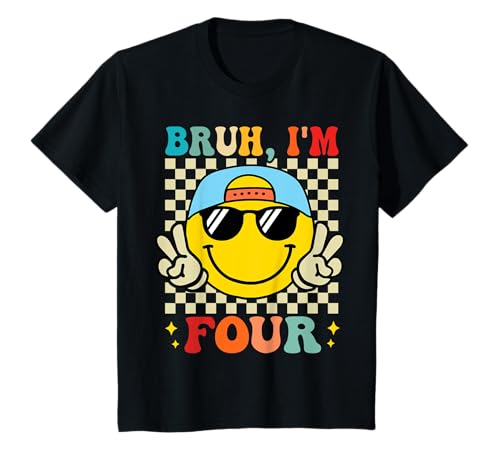 Bruh I'm Four 4, 4. Geburtstag, tolle Jungs, Mädchen, 4 Jahre alt T-Shirt Bruh I'm Four 4, 4. Geburtstag, tolle Jungs, Mädchen, 4 Jahre alt T-Shirt von Four Is A Vibe Groovy 4th birthday Tees Gifts