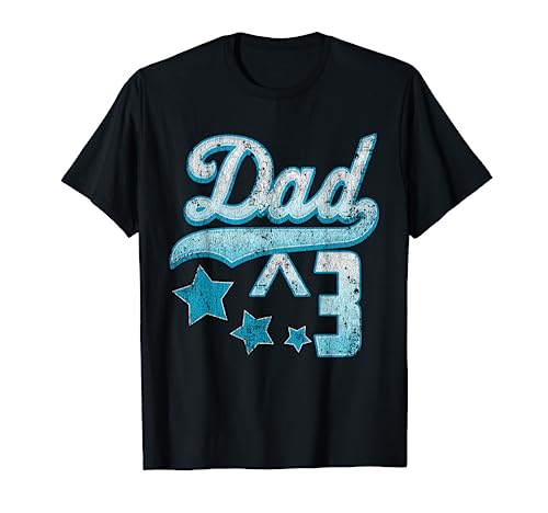 Dad 3 Kinder Vatertag Drei Kinder Papa lustig niedlich Gag T-Shirt Dad 3 Kinder Vatertag Drei Kinder Papa lustig niedlich Gag T-Shirt von Four1Nine Fathers & Stepfathers