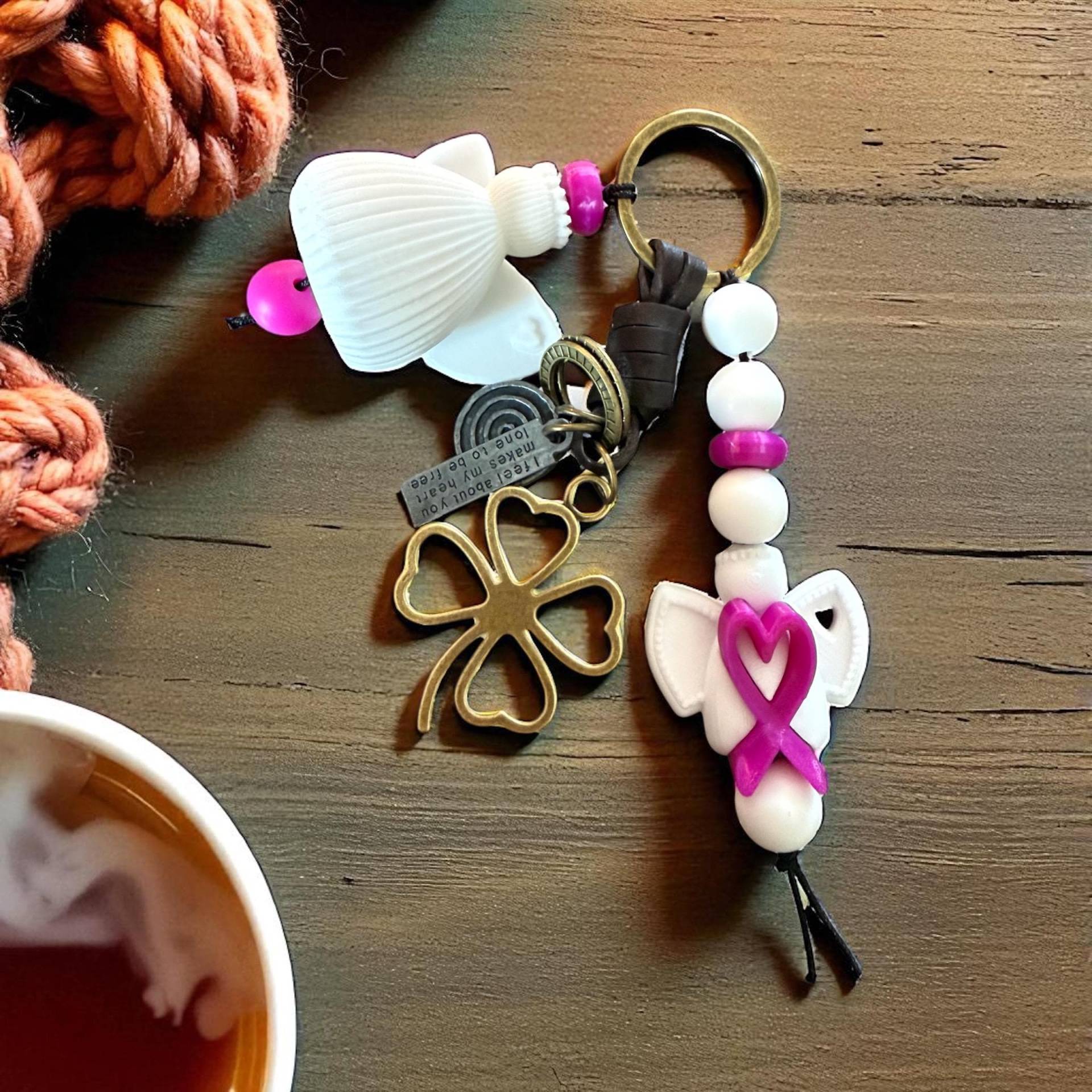 Schlüsselanhänger/Anhänger - Pink Ribbon, Kämpfe Mit Uns Gegen Den Brustkrebs Schlüsselanhänger/Anhänger - Pink Ribbon, Kämpfe Mit Uns Gegen Den Brustkrebs von FourPawsDesign24