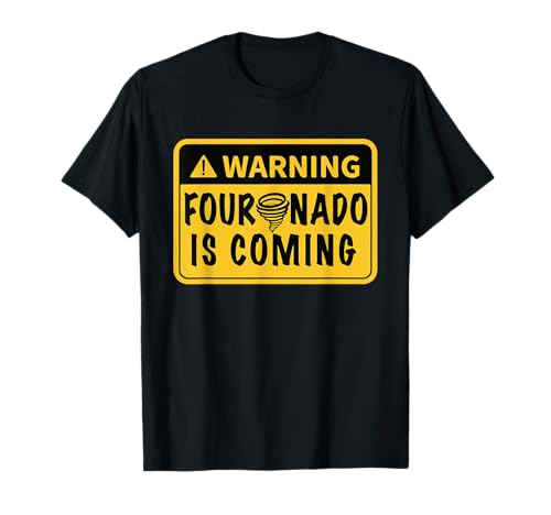 Warning Fournado, 4. Geburtstag, 4. Geburtstag, 4 Nado Kinder T-Shirt Warning Fournado, 4. Geburtstag, 4. Geburtstag, 4 Nado Kinder T-Shirt von Fournado birthday party 4th birthday tornado theme