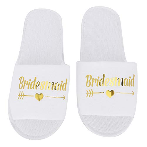Fournyaa Hotel Hausschuhe, Hochzeitsfeier Hausschuhe, Leicht Komfortabel für Hotel Party(29 * 23 * 8cm-bridesmaid) von Fournyaa