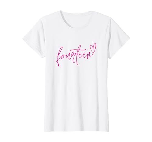 Fourteen Schriftzug 14 Geburtstag Teenager 14 Jahre Mädchen T-Shirt Fourteen Schriftzug 14 Geburtstag Teenager 14 Jahre Mädchen T-Shirt von Fourteen Schriftzug 14. Geburtstag 14 Jahre alt