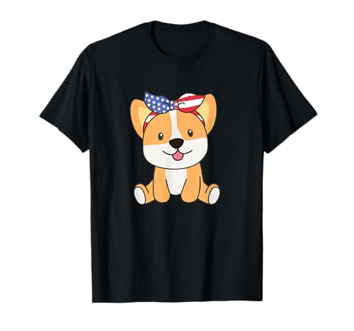 4. Juli American Corgi For Kids USA Dog T-Shirt 4. Juli American Corgi For Kids USA Dog T-Shirt von Fourth Of July - Cute Animals America