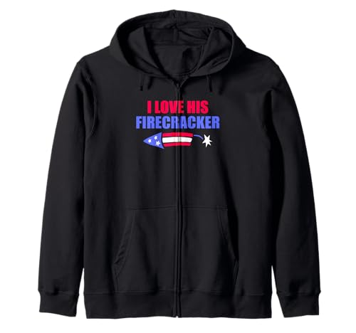 I Love His Firecracker Matching Couple Damen 4. Juli Kapuzenjacke I Love His Firecracker Matching Couple Damen 4. Juli Kapuzenjacke von Fourth Of July Novelty Apparel