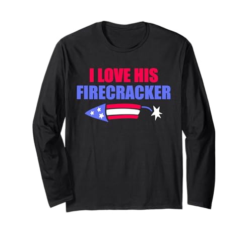 I Love His Firecracker Matching Couple Damen 4. Juli Langarmshirt I Love His Firecracker Matching Couple Damen 4. Juli Langarmshirt von Fourth Of July Novelty Apparel