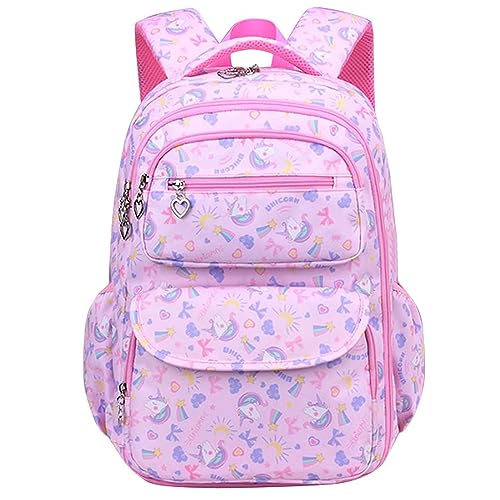 Kinderrucksack Mädchen, Schulrucksack für Mädchen, Vollständig Gedruckt Teenager Grundschule Schultasche Kinder Rucksack Wasserdicht Lässiger Daypack für 5-12 Jahre von Fouyada