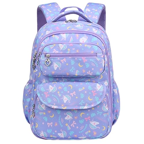 Kinderrucksack Mädchen, Schulrucksack für Mädchen, Vollständig Gedruckt Teenager Grundschule Schultasche Kinder Rucksack Wasserdicht Lässiger Daypack für 5-12 Jahre von Fouyada