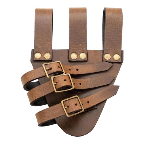 Scheidenhaltergürtel,Verstellbares Piratenholster Retro-Leder | Pirat Cosplay Retro Mittelalter Holster Mittelalter Ritter Ledergürtel Foway von Foway