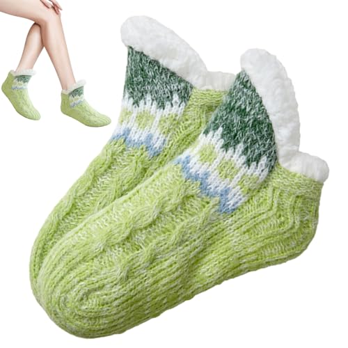 Slipper-Socken für Damen | Weiche und warme Lammwollsocken mit Anti-Rutsch-Gripper - Damenbekleidung für Spielzimmer, Esszimmer, Wohnzimmer, Schlafzimmer, Arbeitszimmer Foway von Foway