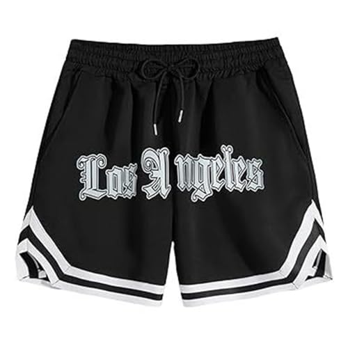 Foweknow Basketball Shorts Herren Kurze Baggy Sporthose Los Angeles Druck Sweatshorts Sommer Traininghose Elastischer Bund Atmungsaktive Fitnesshose Bequeme Laufshorts Mit Taschen Foweknow Basketball Shorts Herren Kurze Baggy Sporthose Los Angeles Druck Sweatshorts Sommer Traininghose Elastischer Bund Atmungsaktive Fitnesshose Bequeme Laufshorts Mit Taschen von Foweknow