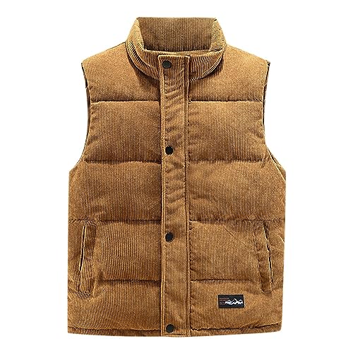 Foweknow Daunenweste Herren Cord Bequeme Steppweste Einfarbige Modische Bodywarmer Freizeitweste Stehkragen Lässige Streetwear Arbeitsweste Winterweste Functionsweste Übergangsjacke Foweknow Daunenweste Herren Cord Bequeme Steppweste Einfarbige Modische Bodywarmer Freizeitweste Stehkragen Lässige Streetwear Arbeitsweste Winterweste Functionsweste Übergangsjacke von Foweknow