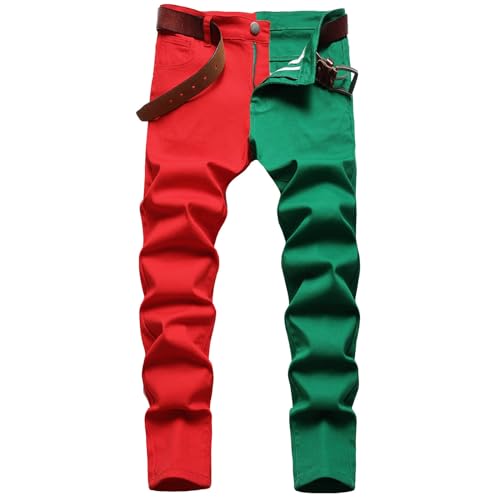 Foweknow Jeans Herren Zweifarbige Patchwork Jeanshose Stretch Mit Schmaler Passform Herrenhosen Lang Classic Slim Fit Denim Pants Modische Farbblock Chino Hose Mit Tasche Outdoorhose Foweknow Jeans Herren Zweifarbige Patchwork Jeanshose Stretch Mit Schmaler Passform Herrenhosen Lang Classic Slim Fit Denim Pants Modische Farbblock Chino Hose Mit Tasche Outdoorhose von Foweknow