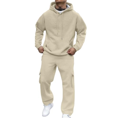 Foweknow Jogginganzug Herren Trainingsanzug Sport Hoodie Und Jogginghose Set Sportanzug 2 Teiliges Y2K Atmungsaktiv Luftige Gym​ Jogging Anzug Tracksuit Freizeitanzug Männer Laufanzug Hausanzug von Foweknow