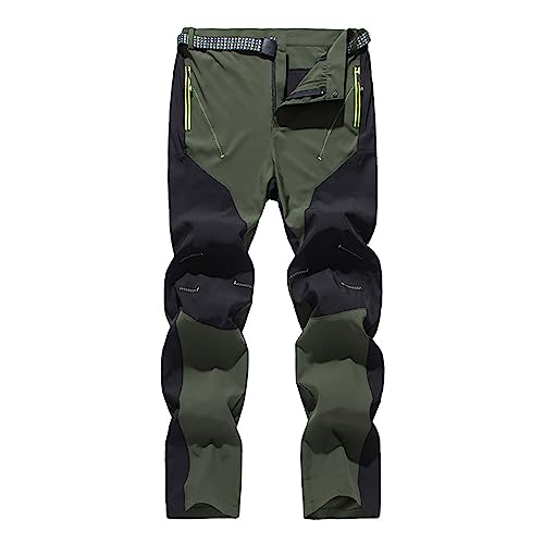 Foweknow MTB Hose Herren Lang Wanderhose Herren Sommer Trekkinghose Leichte Schnell Trockend Outdoor Hose Softshellhose Atmungsaktiv Outdoorhose Wasserdicht Winddicht Fahrradhose von Foweknow