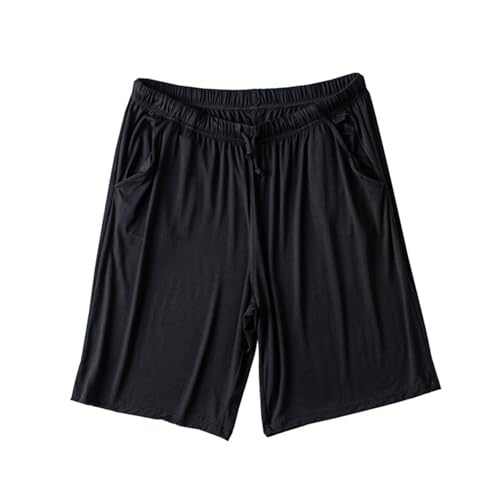 Foweknow Pyjama Shorts Herren Kurz Schlafanzughose Atmungsaktiv Leichte Dünne Nachtwäsche Trunk Elastischem Bund Relaxed Fit Sommerhose Freizeitshorts Solide Sommer Shorty Schlafshorts von Foweknow
