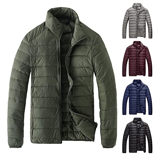 Foweknow Winterjacke Herren Daunenjacke mit Reißverschluss Warm Jacke Leichte Steppjacke Herren Bequeme Casual Puffer Jacket Basic Übergangsjacke Softshelljacke Foweknow Winterjacke Herren Daunenjacke mit Reißverschluss Warm Jacke Leichte Steppjacke Herren Bequeme Casual Puffer Jacket Basic Übergangsjacke Softshelljacke von Foweknow