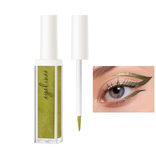 Eyeliner Flüssigliner,Schimmernder Glitzer-Lidschatten | Langlebiger, wasserfester, funkelnder Eyeliner, glänzender Lidschatten für Frauen, Mädchen, Party, Festival Fowybe von Fowybe