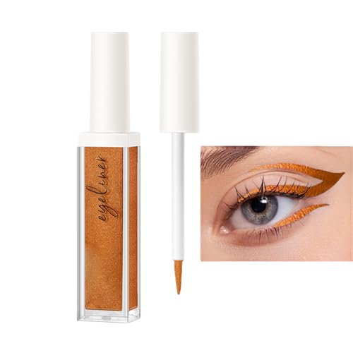 Flüssiger Glitzer-Eyeliner - Flüssiger Glitzer-Eyeliner bunt | Color Pearl Wasserdichter Eyeliner, bunte, schnell trocknende Lidschatten-Schimmer-Kosmetik für Frauen-Mädchen-Augen-Make-up Fowybe von Fowybe