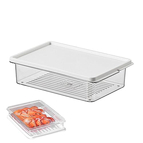 Gefrierschrank-Aufbewahrungsbox - Kühlschrank-Aufbewahrungsbox mit Deckel - Stapelbarer Kühlschrank-Gefrierschrank-Organizer für Eier, Obst und Gemüse Fowybe von Fowybe