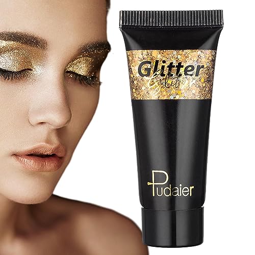 Glitzergel | Funkelnder Lidschatten, schnell trocknender holografischer Körperglitzer,Haarglitzer für Körper, Gesichtshaare und Lippen, Gesichtsglitzer-Make-up für Frauen und Mädchen, Fowybe von Fowybe